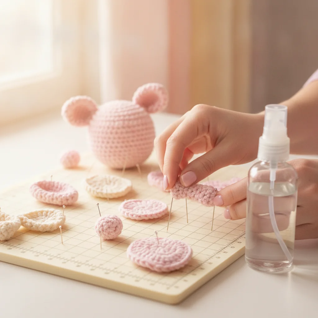 Amigurumi blog inline image: Amigurumi Blocking and Shaping: Professional Finishing Touches for Your Toys