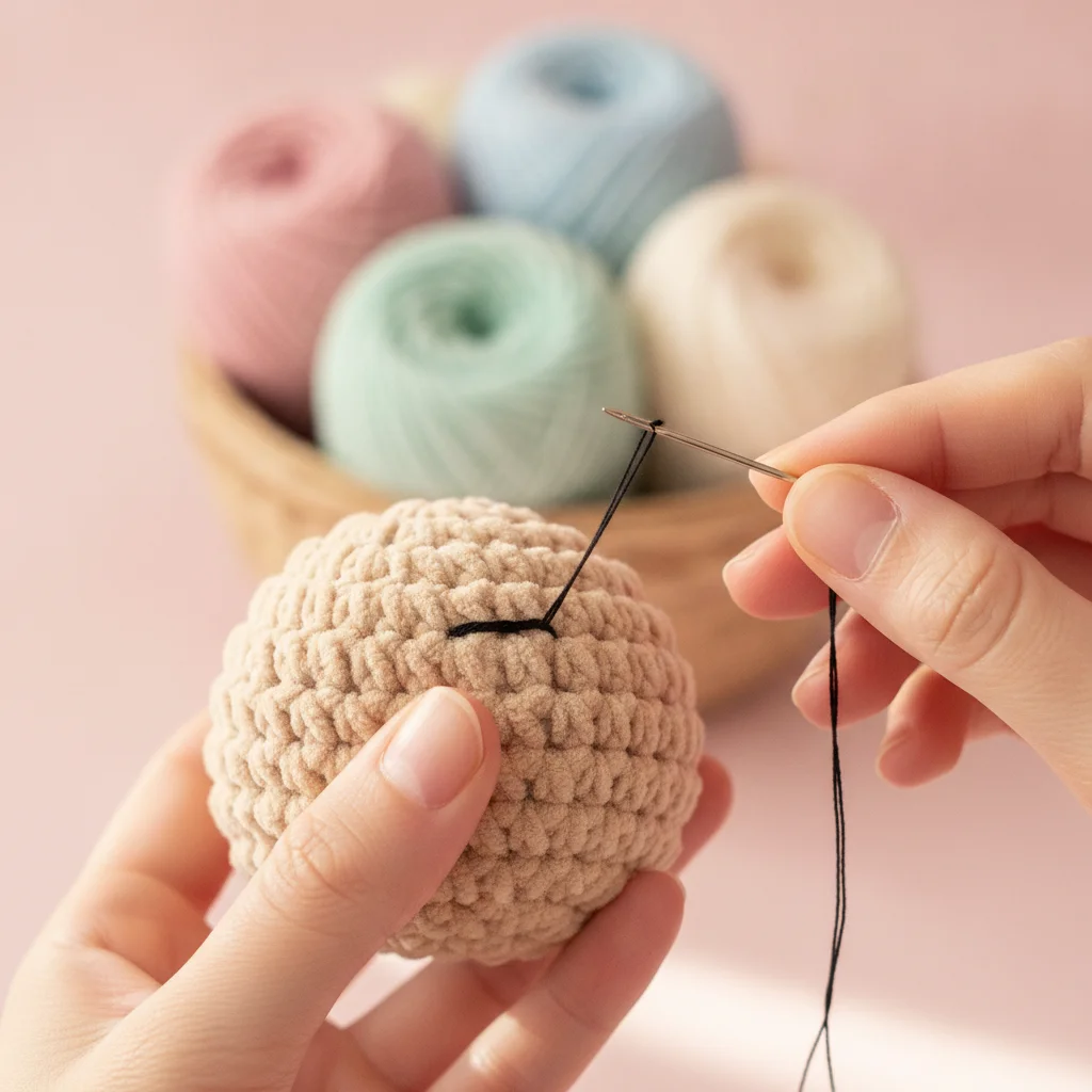 Amigurumi blog inline image: Bring Your Amigurumi to Life: Embroidering Adorable Facial Details