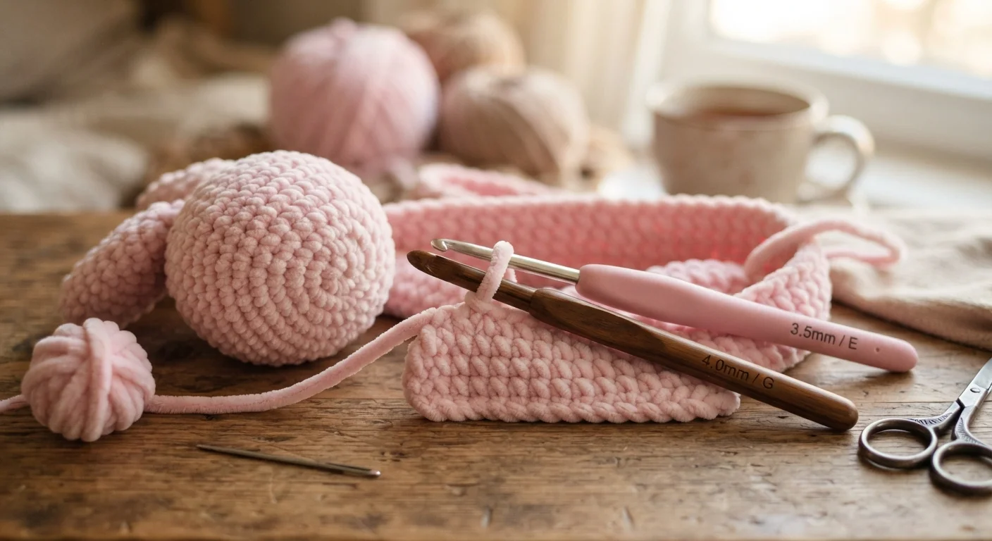 Amigurumi blog inline image: Velvet Yarn Amigurumi: Choosing the Right Hook & Stuffing